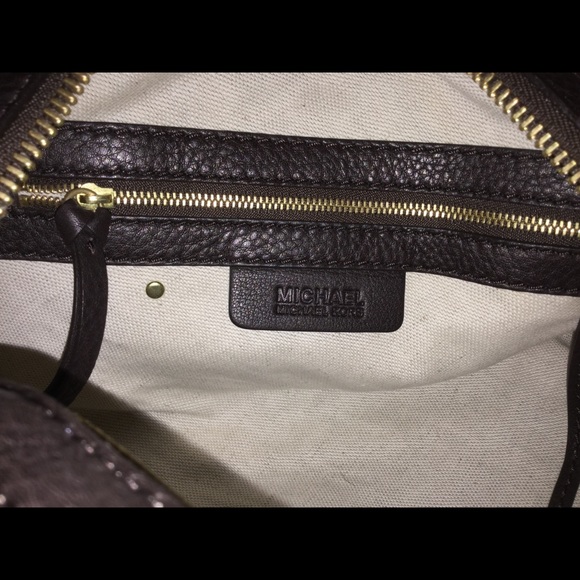 Michael Kors gold studded satchel purse - Picture 9 of 10